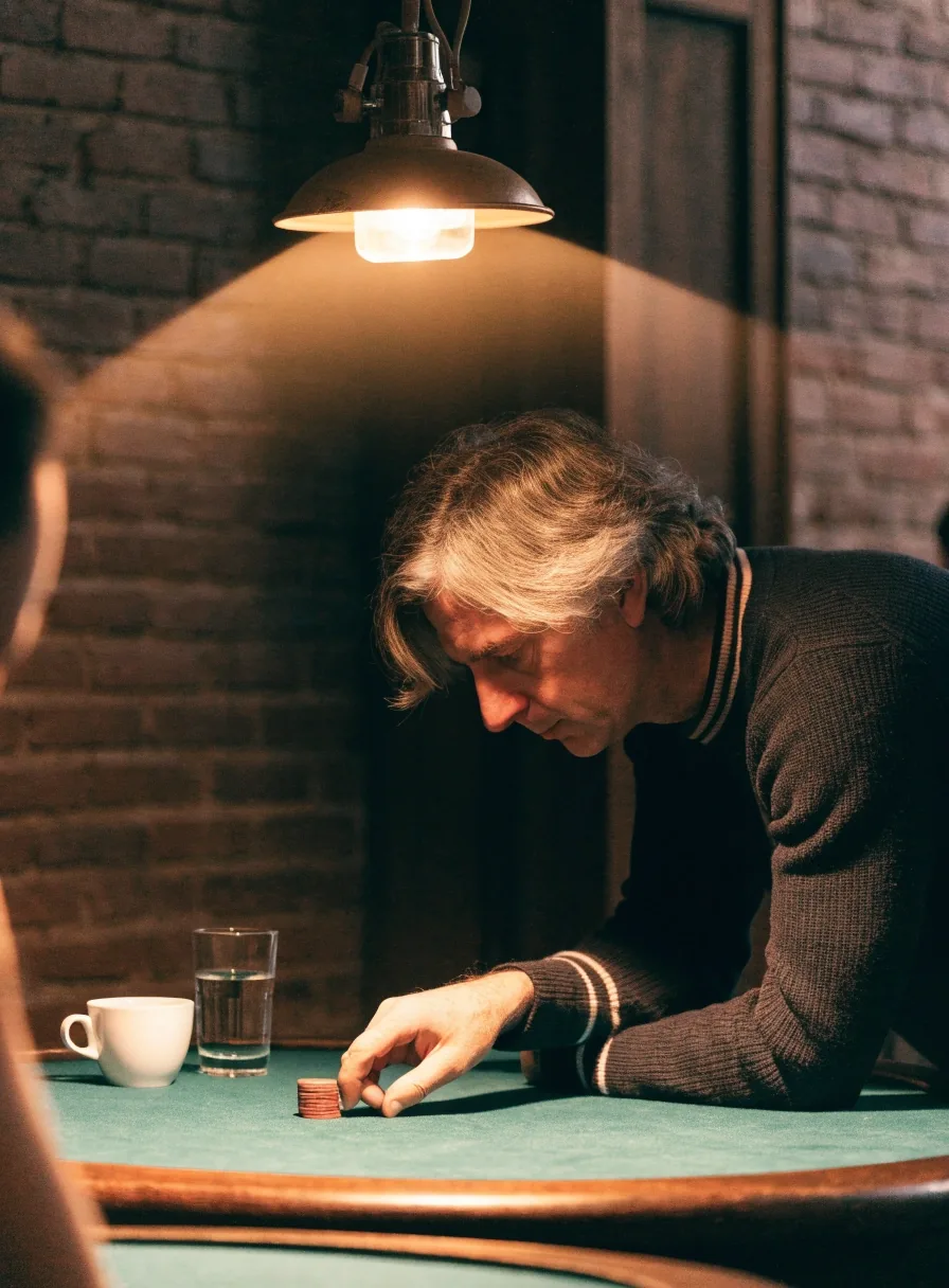 Pohled na prostor kavárny a herny přes matné sklo